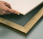Assembly is easy, here work on paper with a woodframe