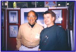 Pascal with living legend photographer and collector Ernst Brooks, Antibes 1998