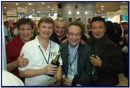 with David Pilosof, Christian Petron, Mike Portelly, Toyo Emoto at Pascal's vernissage, pic by T.Malmqvist 