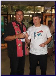 Bill Todd and  Pascal Lecocq at Pascal's opening in Antibes 2005, pic by J.Protta