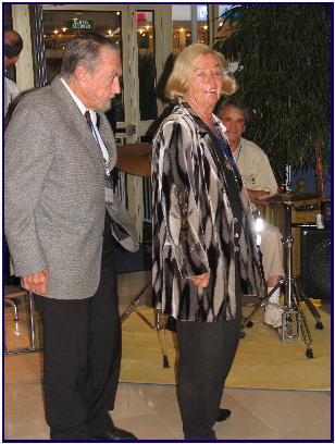 Lotte Hass, Hans Hass at Pascal's opening in Antibes 2005, pic by J.Protta