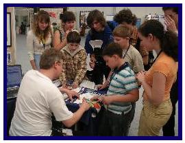 Pascal Lecocq with Ukrainian uw young photographers, exhibition Antibes 2006, pic G.Lecocq