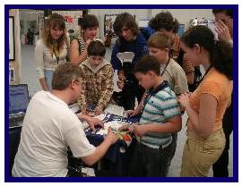 Pascal Lecocq with Ukrainian uw  young photographers,  exhibition Antibes 2006, pic G.Lecocq