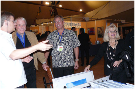 Scott Carpenter and Bill Todd (Neemo project Nasa) with Pascal, pic by G.lecocq