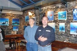 Sam, La Bulle owner with Pascal during the opening; pic by G.lecocq