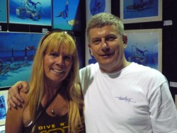 with Connie Morgan at the ScubaShow 2009