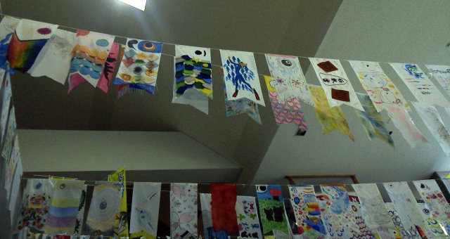 Pascal's Koinobori for the Fukushima children, 2012 