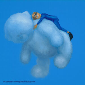 CALLIGRAMME DE GRENOUILLE 33: cloudy bear