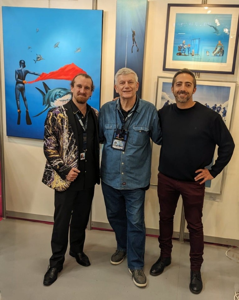 Pascal Lecocq with visitors – Day 2 Paris Dive Show 2025